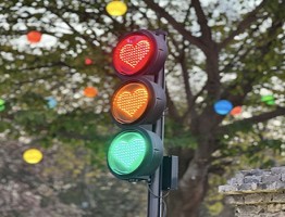 Giang Tô Nam Kinh Đèn giao thông tình yê